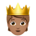 🫅🏽 person with crown: medium skin tone display on Apple